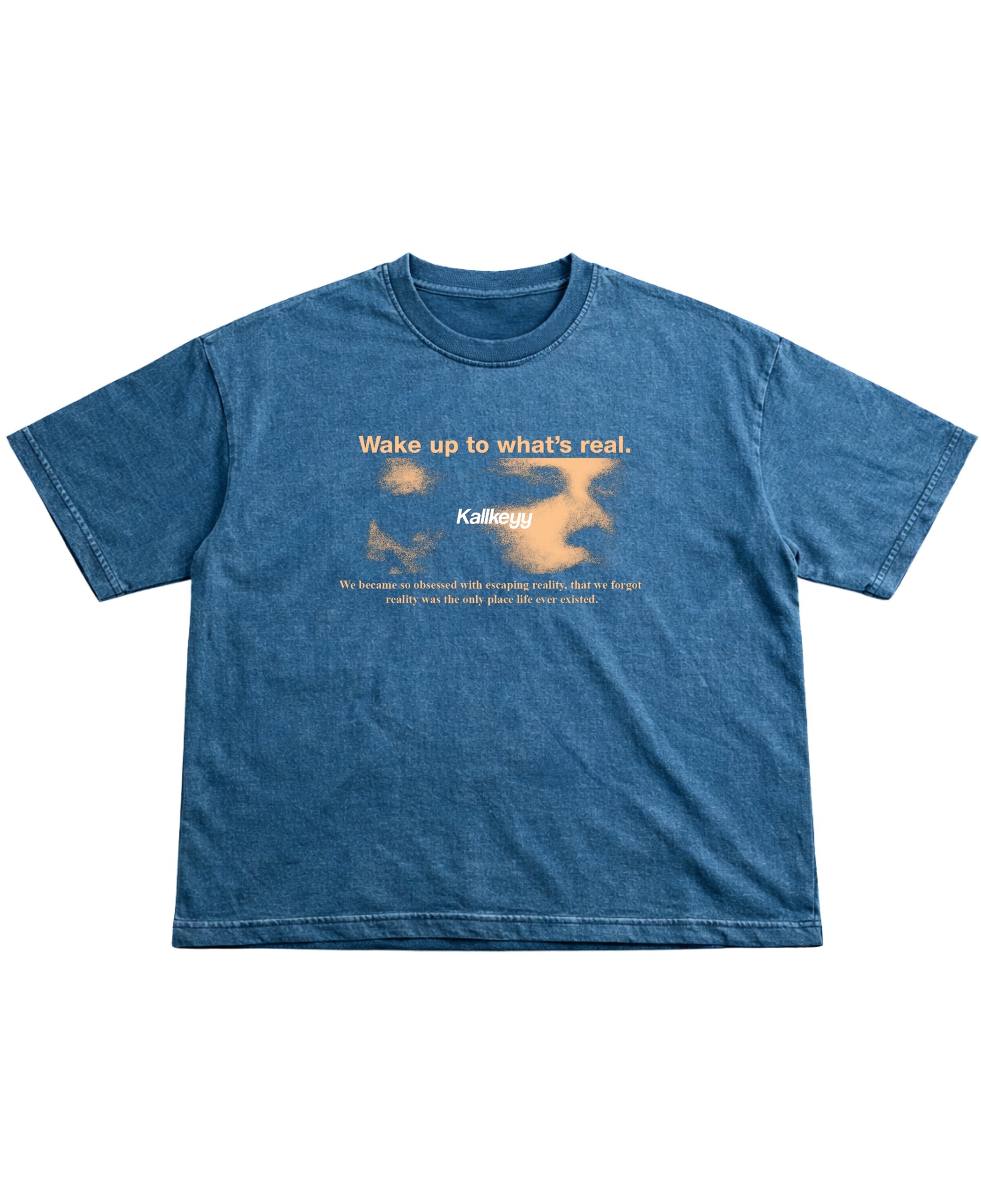 Denim Wash Boxy Fit T-shirt Front Design