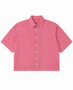 Red Picnic Oxford Boxy Shirt Front Design