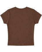 Mousse Brown Baby Tee Back Design