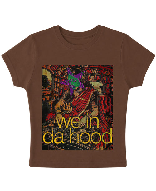 Mousse Brown Baby Tee Front Design