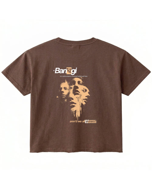 Brown Boxy Fit T-shirt Back Design