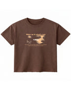Brown Boxy Fit T-shirt Front Design