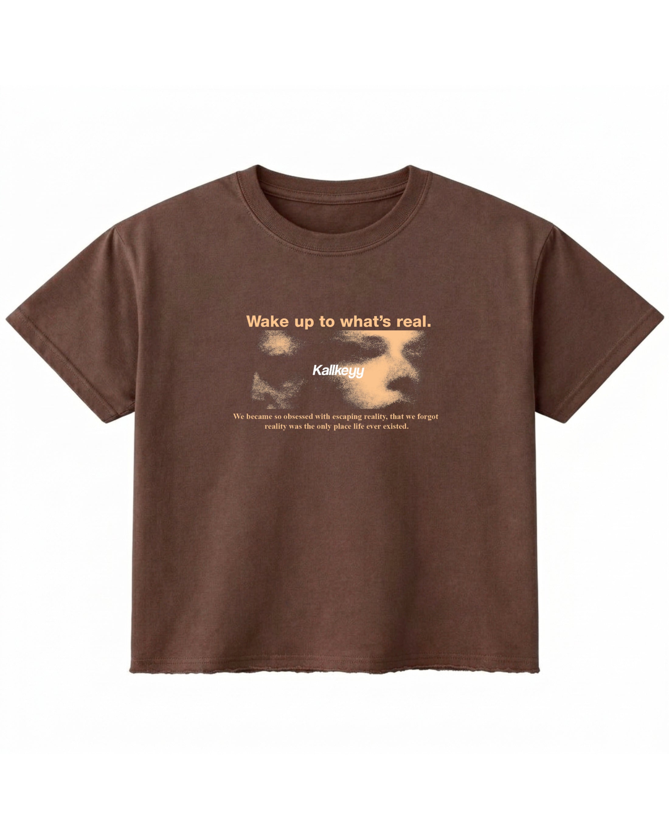 Brown Boxy Fit T-shirt Front Design