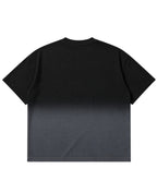 Black Ombré Wash Boxy Fit T-shirt Back Design