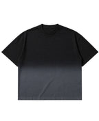 Black Ombré Wash Boxy Fit T-shirt Front Design