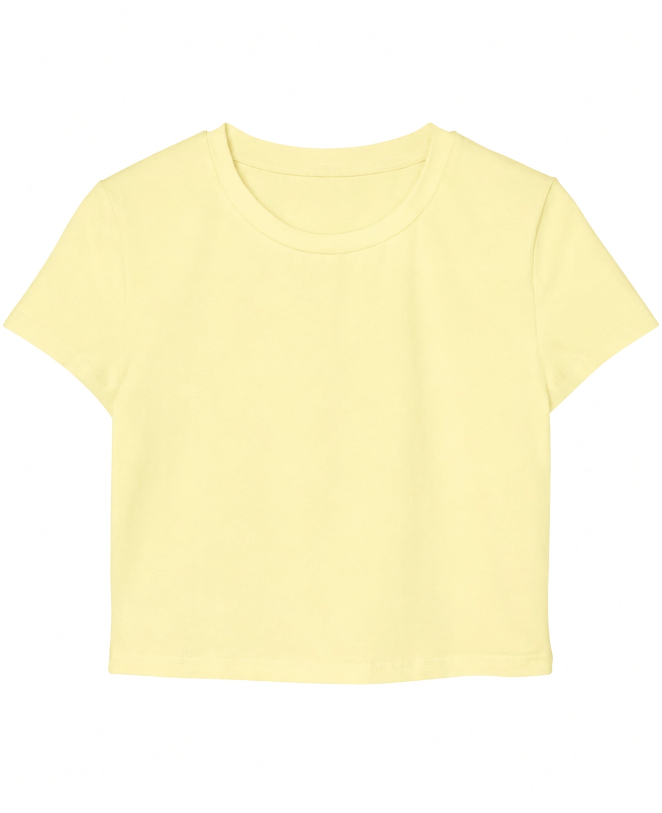 Butter Yellow Baby Tee Front Design
