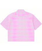 Pink Gingham Oxford Boxy Shirt Back Design