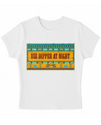 White Baby Tee Front Design