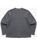 Acidwash waffle knit oversized full-sleeve Front Design