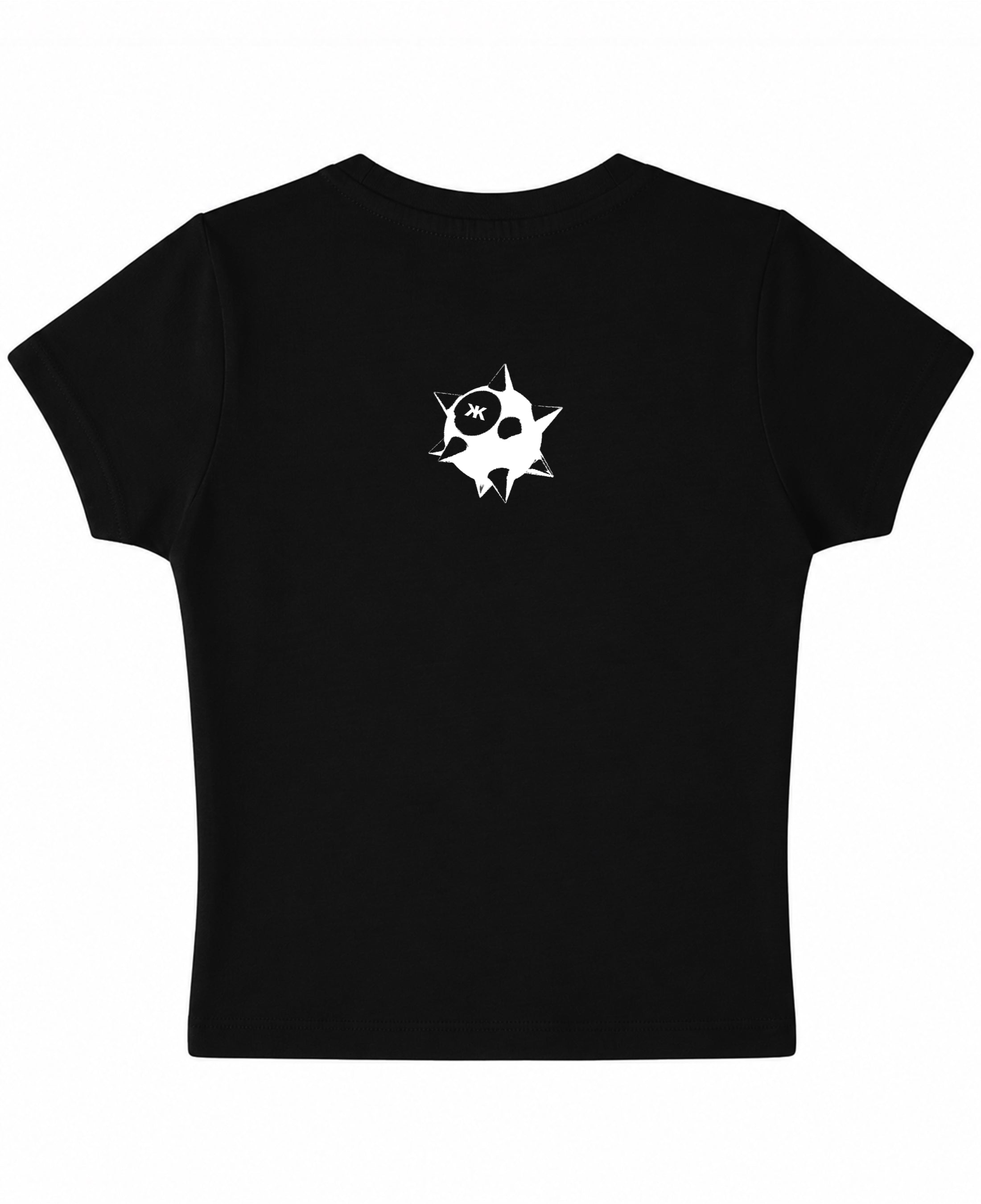 Black Baby Tee Back Design