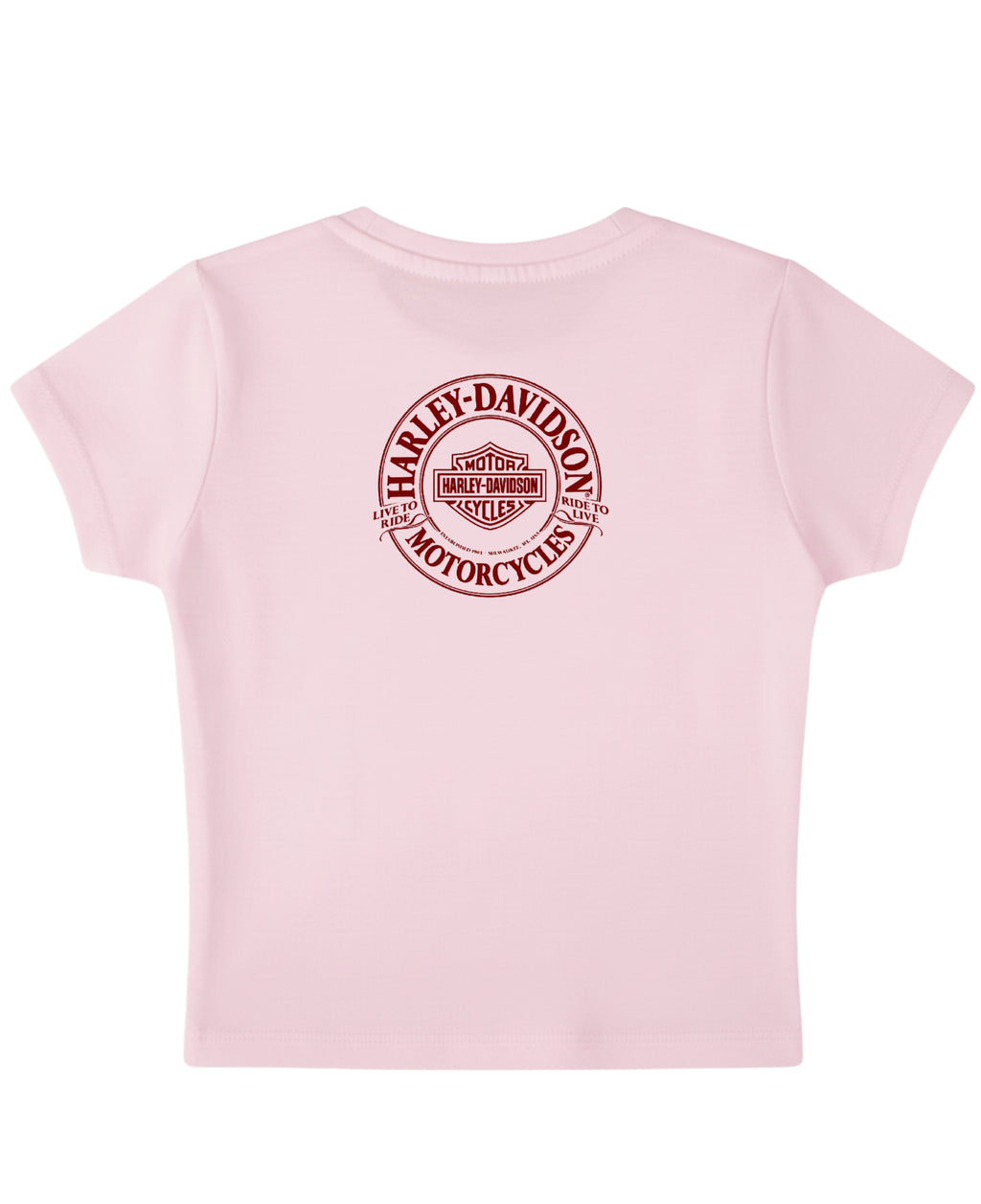 Baby Pink Baby Tee Back Design