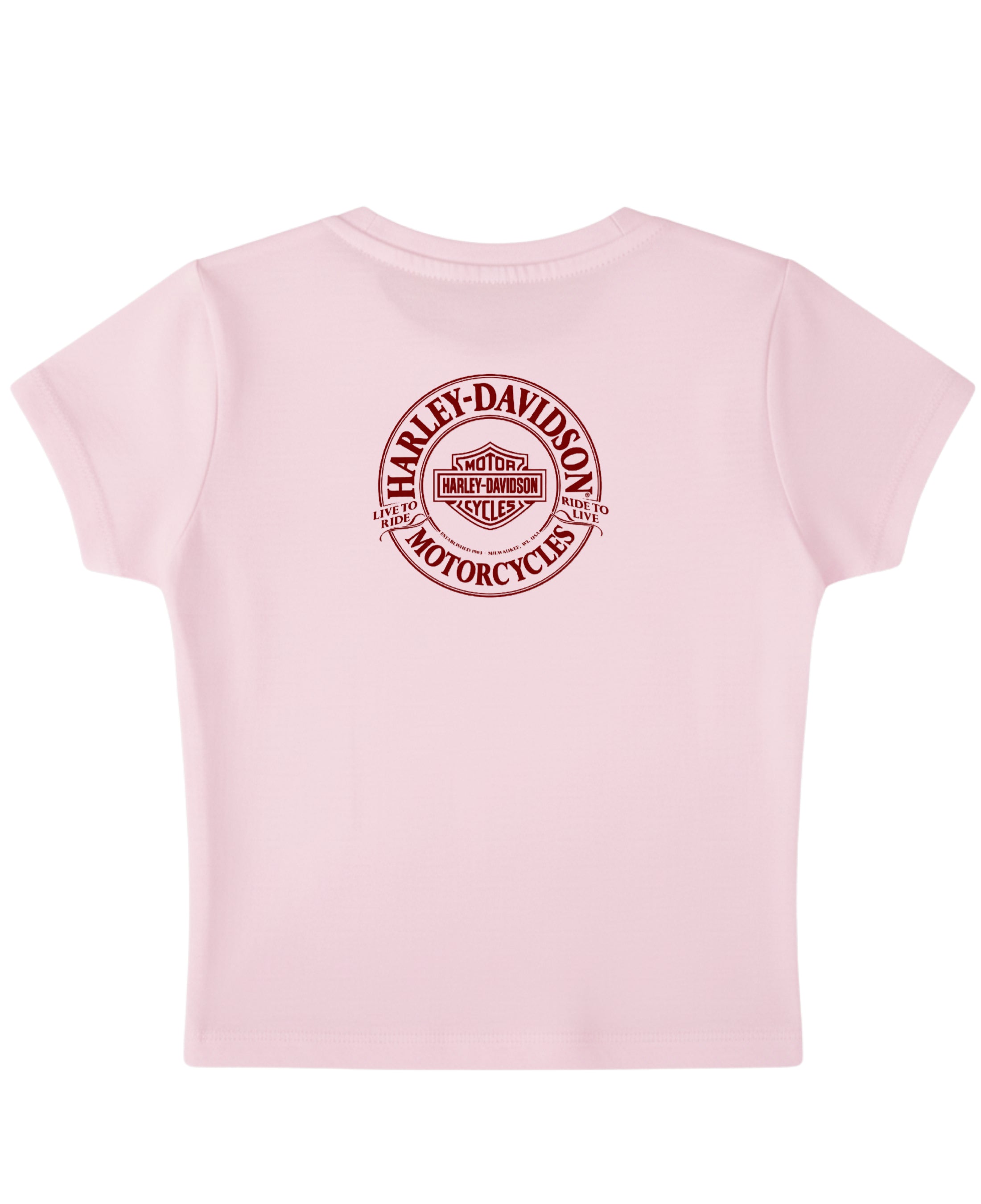 Baby Pink Baby Tee Back Design