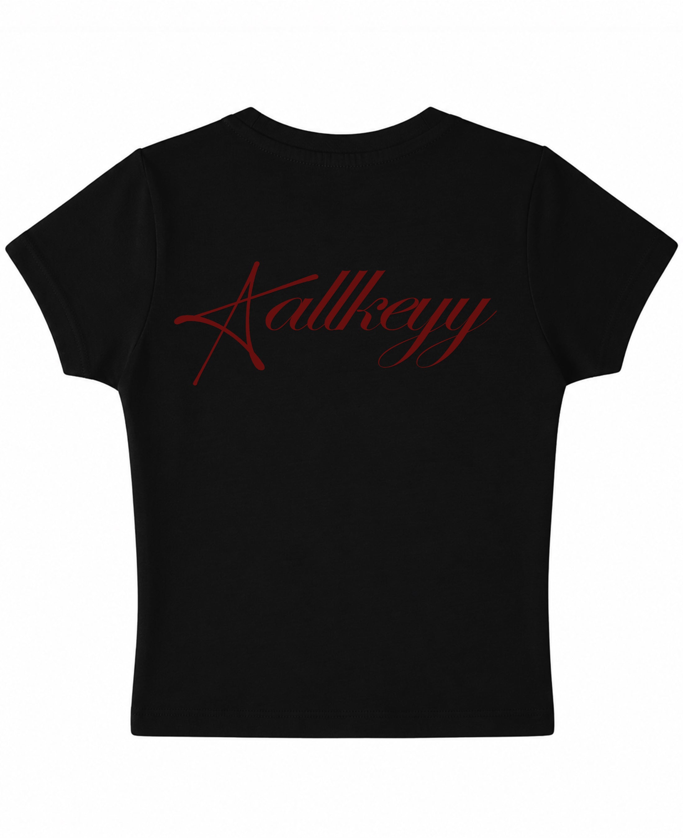 Black Baby Tee Back Design