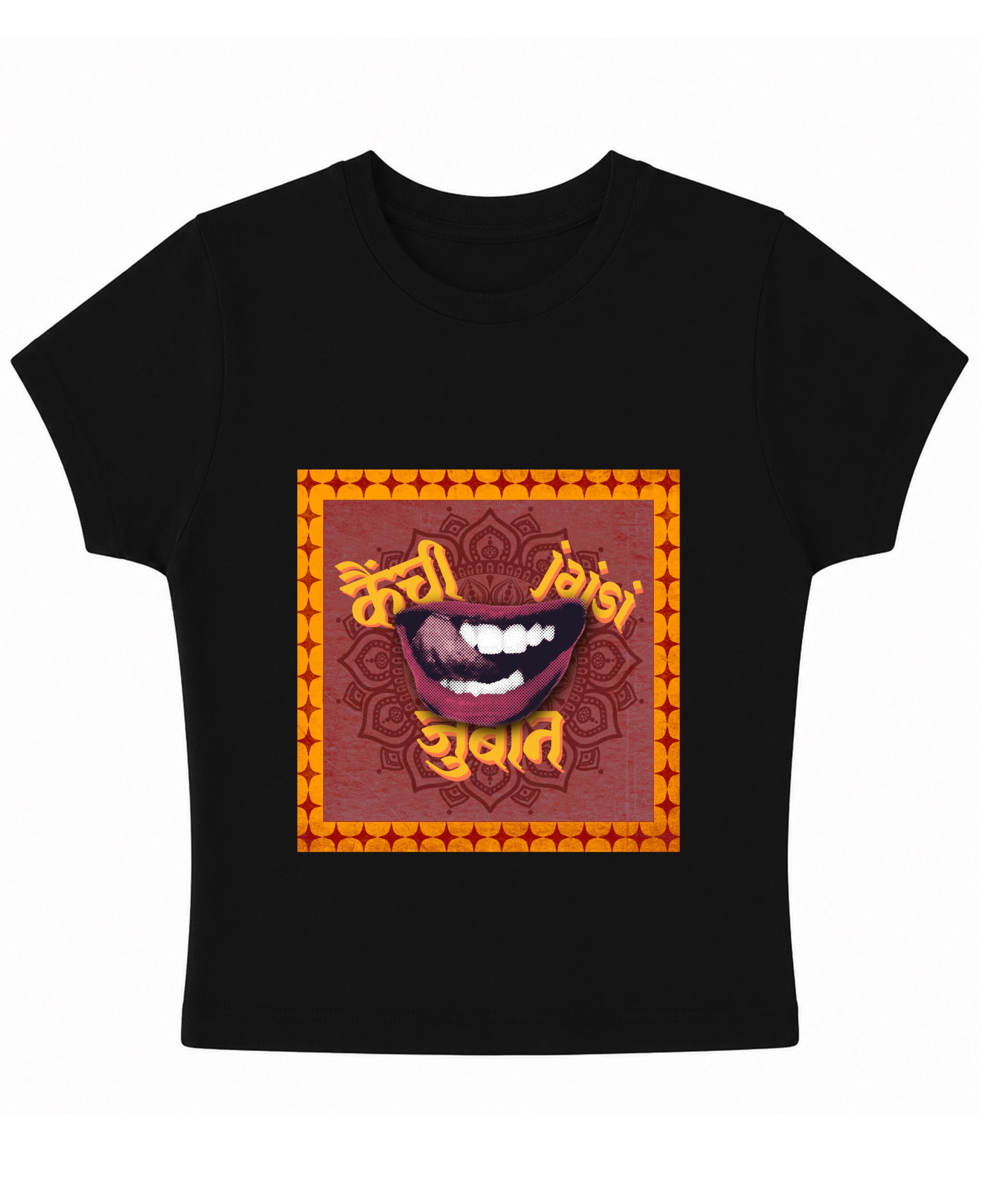 Black Baby Tee Front Design