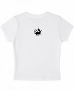 White Baby Tee Back Design