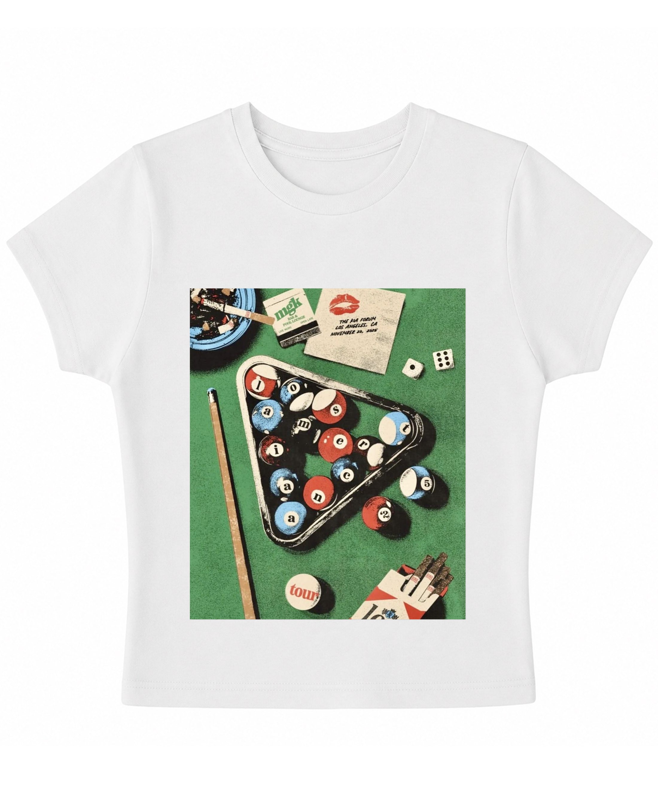 White Baby Tee Front Design