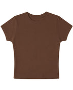 Mousse Brown Baby Tee Front Design