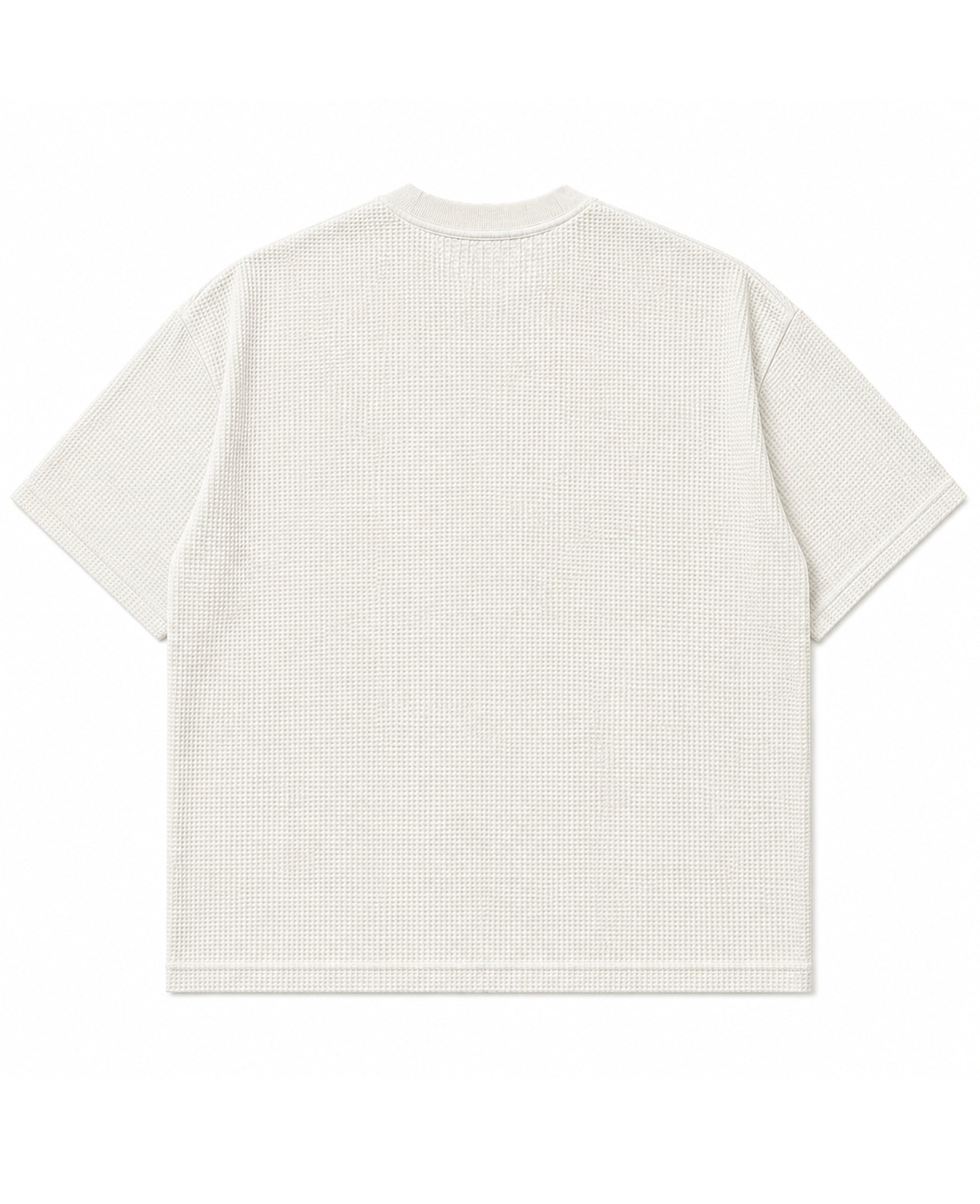 Off-white waffle boxy fit Back Design