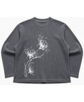 Acidwash waffle knit oversized full-sleeve Front Design