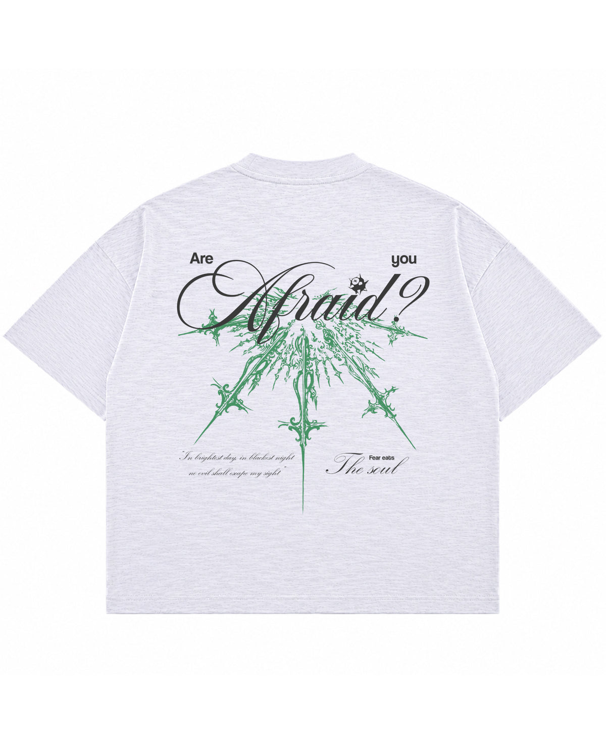Dusty White Boxy Slub tee Back Design