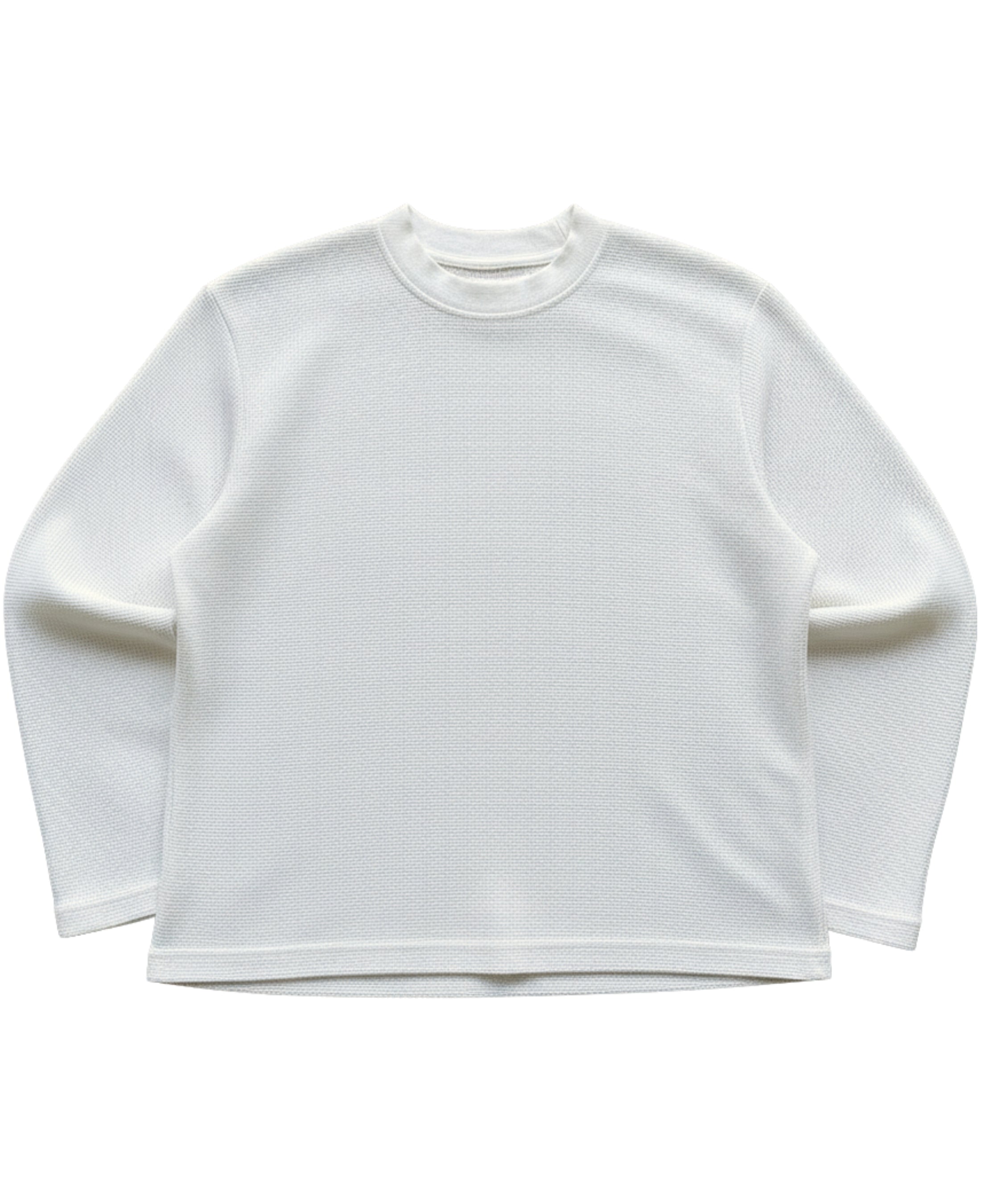 Off-white waffle knit oversized full-sleeve Front Design